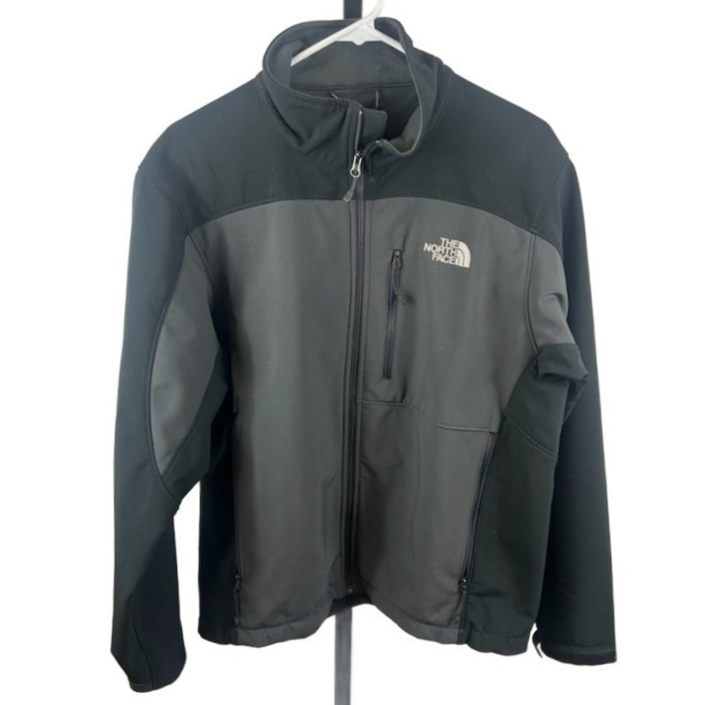 The North Face Rain Jacket Men's Size Medium Black Gray Performance‎